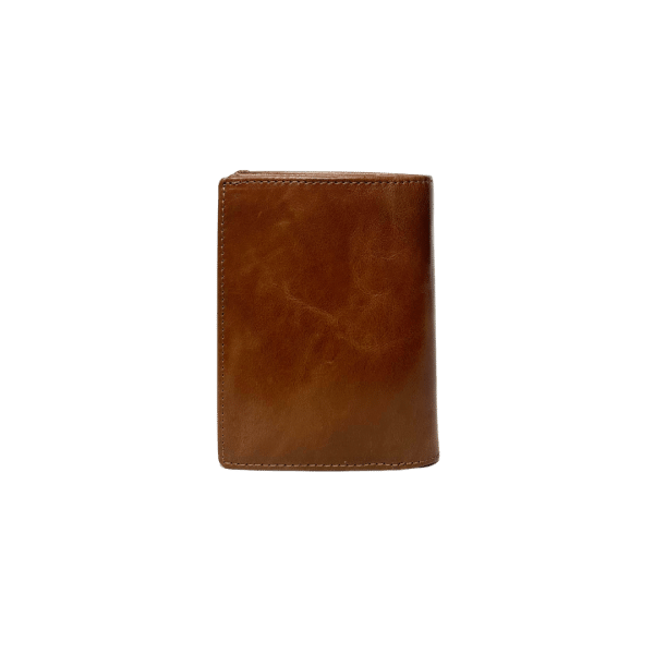 TYK brown wallet back view