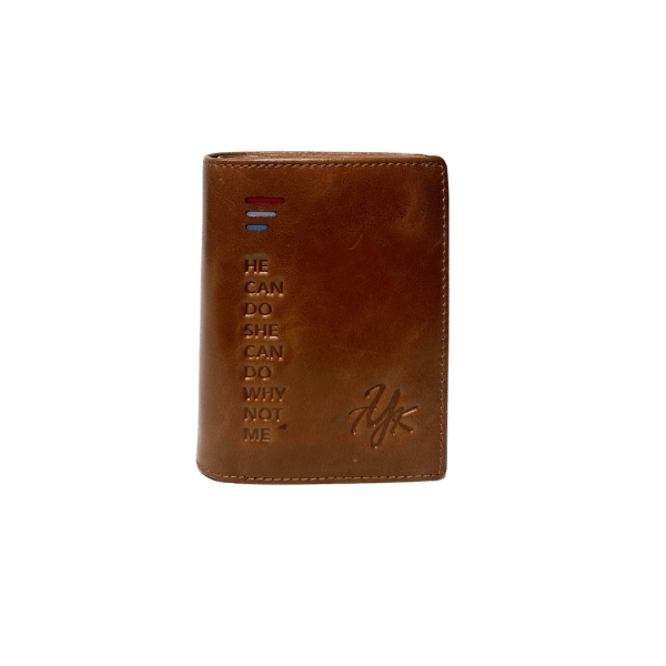 TYK brown wallet front