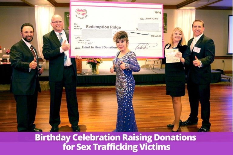 Birthday Celebration Raising Donations for Sex Trafficking Victims