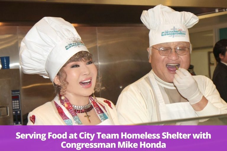 Serving Food at City Team Homeless Shelter with Congressman Mike Honda